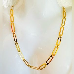 Flat Paperclip Necklace  💛 Real 18 Karat Solid Gold Jewelry 💛